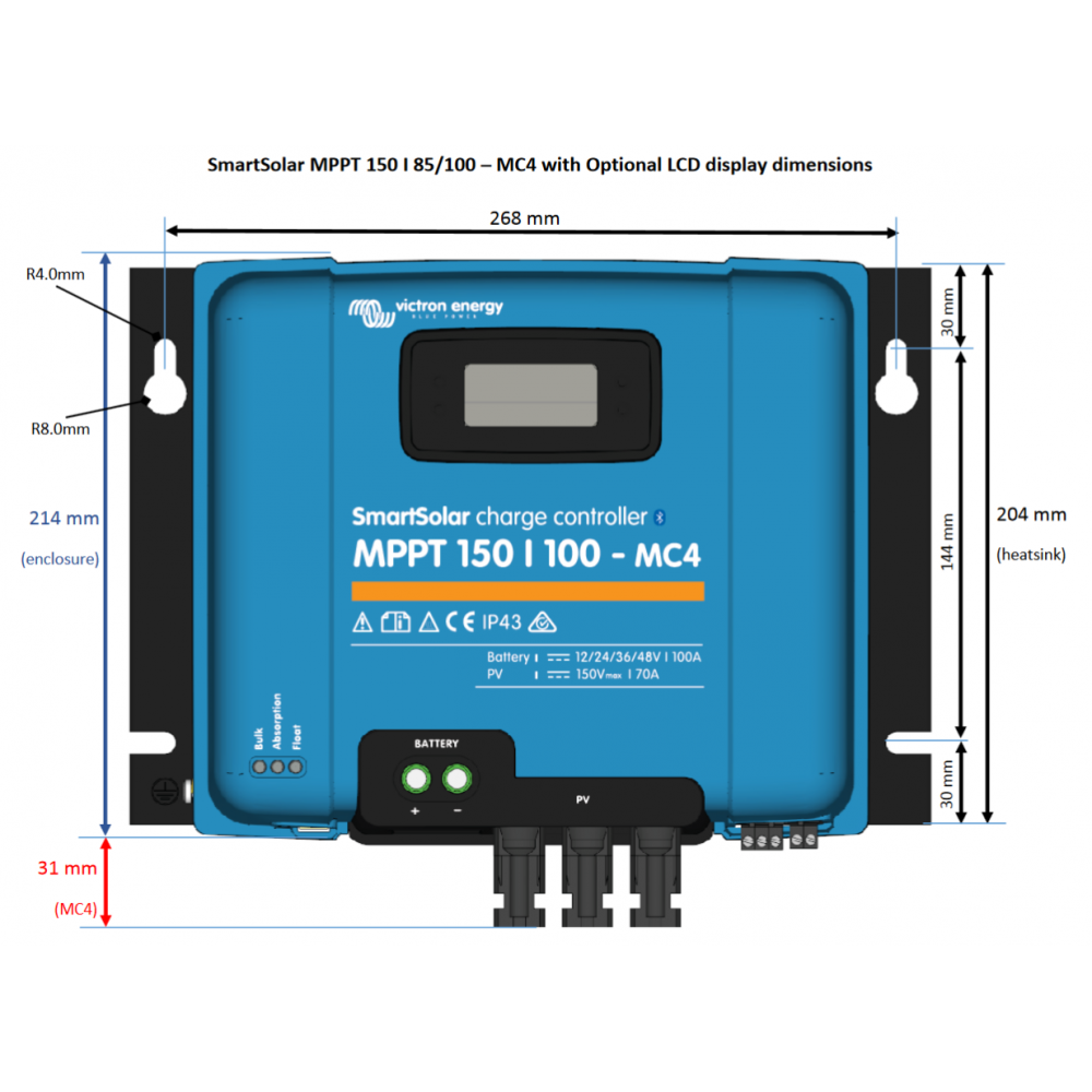 Régulateur SmartSolar MPPT 10A à 100A